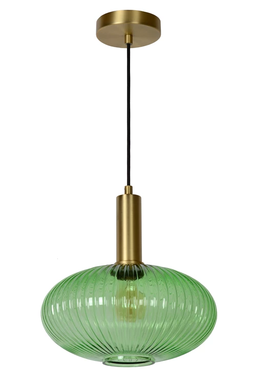 Lucide MALOTO - Hanglamp - Ø 30 cm - 1xE27 - Groen - uitgezet